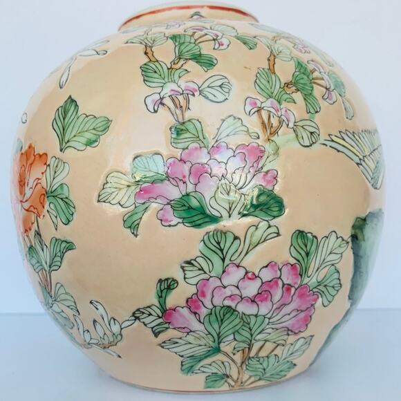 Antique Chinese Famille Rose Porcelain Phoenix Birds Ginger Jar vase - Picture 3 of 13
